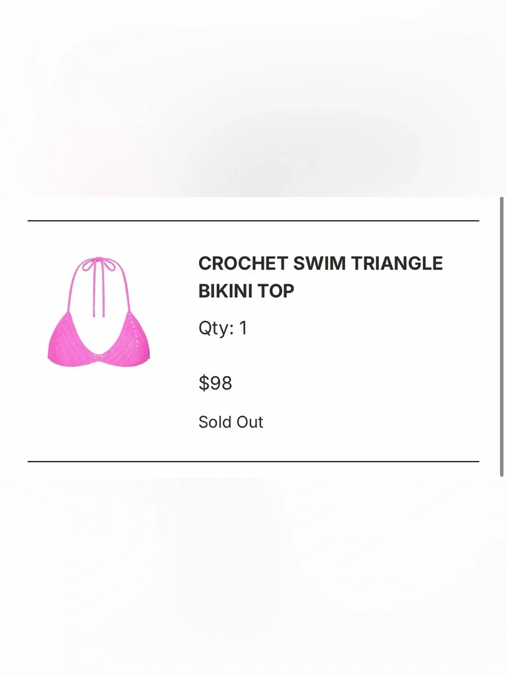 SKIMS Crochet Swim Triangle Bikini Top - Pink